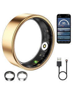 Anillo Inteligente WNRTSA Oro 8, Monitoreo Salud y Fitness