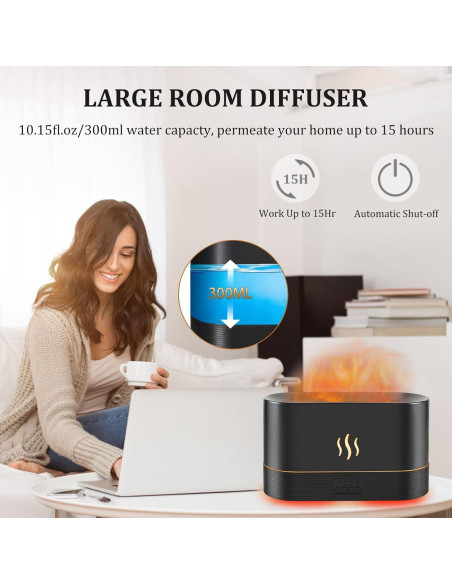 Difusor de Aceites Esenciales PLUWEL 300ml con Luz LED y Control Remoto