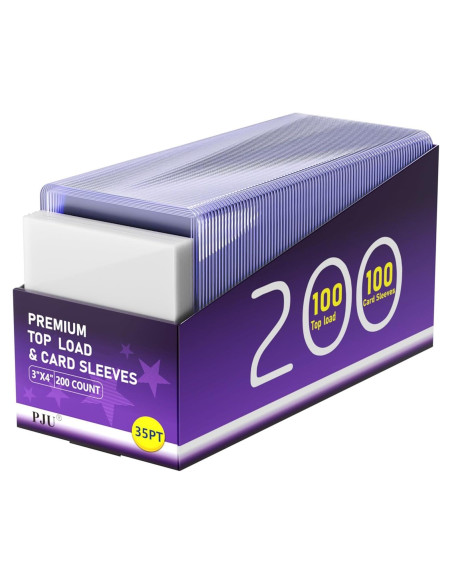 200 Fundas para Cartas PJU - 100 Toploaders y 100 Fundas 200 Fundas para Cartas PJU - 100 Toploaders y 100 Fundas