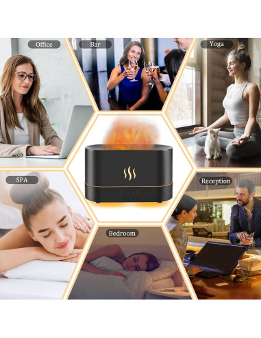 Difusor de Aceites Esenciales PLUWEL 300ml con Luz LED y Control Remoto