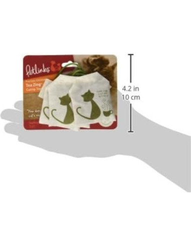 Juguetes para Gato Petlinks Tea Zing - Set de 3 con Hierba Gatera