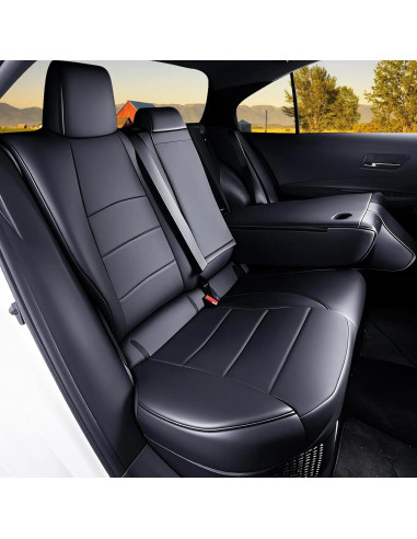 Cubierta de Asiento de Auto HKZ para Toyota Corolla 2014-2019 - Cuero Sintético Negro