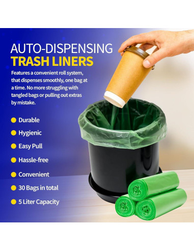 Bolsas de Basura Pequeñas Pet Fit For Life 5L - Paquete de 30