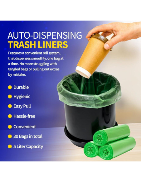 Bolsas de Basura Pequeñas Pet Fit For Life 5L - Paquete de 30