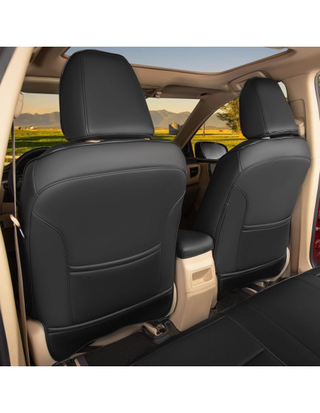 Cubierta de Asiento de Auto HKZ para Toyota Corolla 2014-2019 - Cuero Sintético Negro
