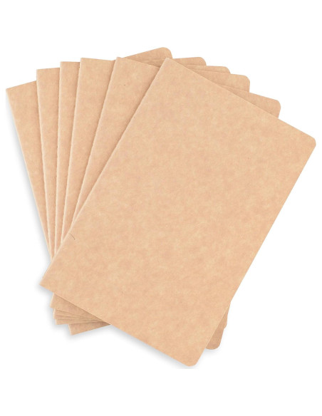 Cuadernos Rayados TWONE A5 Tapa Blanda Kraft 9 Paquetes