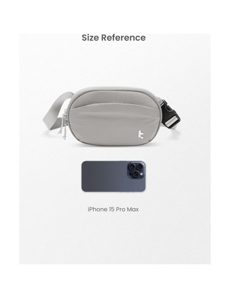 Bolsa de Cintura Tomtoc Sling Bean Gris 1.5L con Bloqueo RFID