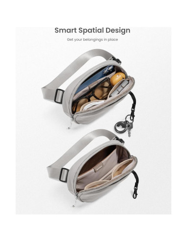 Bolsa de Cintura Tomtoc Sling Bean Gris 1.5L con Bloqueo RFID