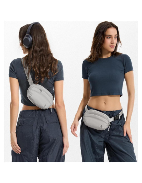 Bolsa de Cintura Tomtoc Sling Bean Gris 1.5L con Bloqueo RFID