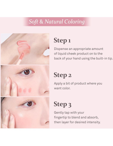 Hince Dewy Liquid Cheek 6g Rubor Líquido Vegano COOL FLUTTER