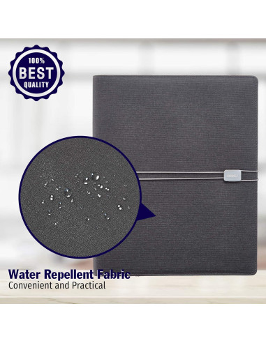 Cubierta de Cuaderno OOKU A4 de Cuero PU Negro para Rocketbook