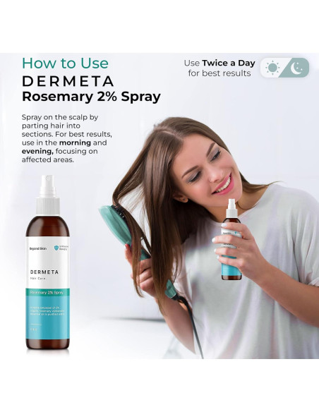 Spray de Romero Orgánico Dermeta 2% para Crecimiento Capilar 240ml