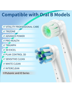 Paquete de 8 Cabezas de Cepillo de Dientes Oral-B LDHUT 2