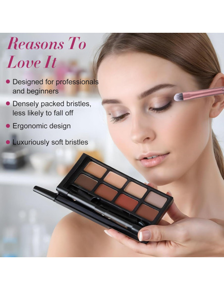 Juego de 12 Pinceles Correctores de Sombra de Ojos Bremorou