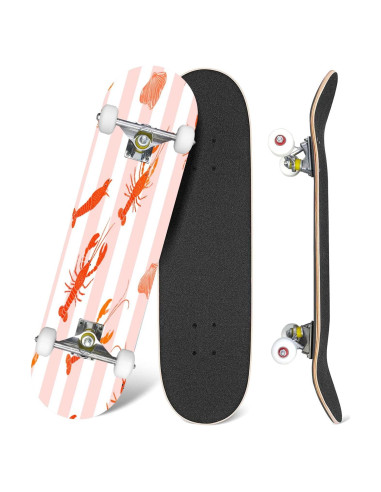 Skateboard UHMLTCRBOD 31" x 8" 7 Capas Arce Doble Kick