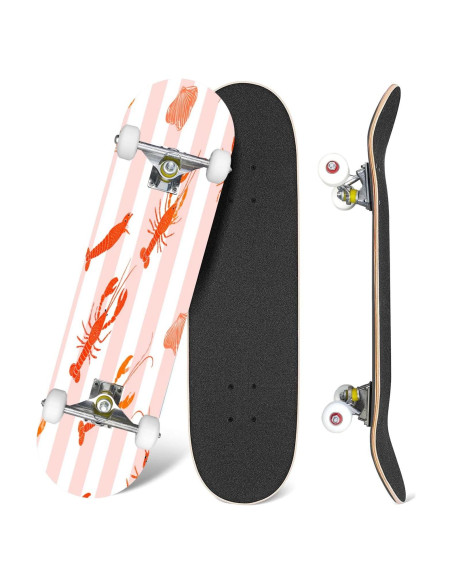 Skateboard UHMLTCRBOD 31" x 8" 7 Capas Arce Doble Kick