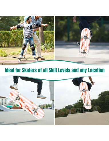 Skateboard UHMLTCRBOD 31" x 8" 7 Capas Arce Doble Kick