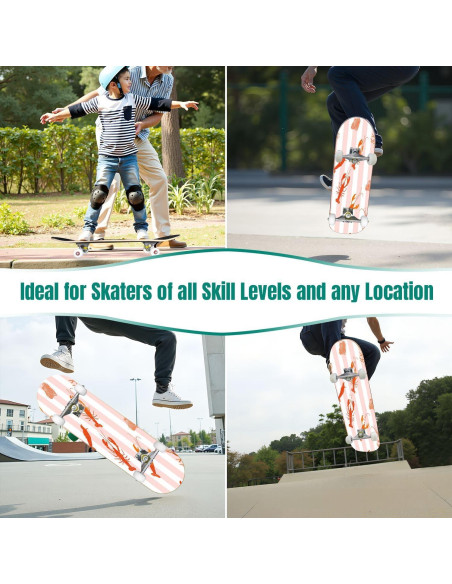 Skateboard UHMLTCRBOD 31" x 8" 7 Capas Arce Doble Kick