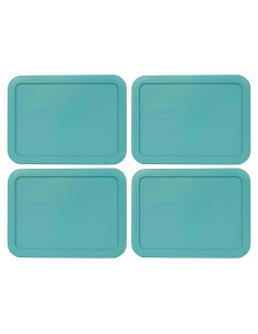 Tapas Plásticas Pyrex 7210-PC 3 Tazas Turquesa - Paquete de 4