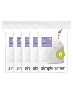 Bolsas de Basura Ajustadas simplehuman Código G 30L 100 Contar