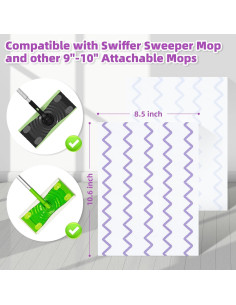 Paquete de 24 Almohadillas de Microfibra Nicemiya 26.9x21.6cm 2