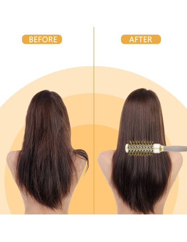 Cepillo Redondo QIANGNI 32mm Cerda de Jabalí Antifrizz