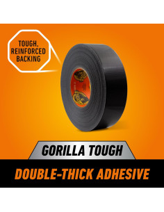 Cinta Ducto Gorilla Negra 4.57 cm x 45.72 m - Resistente Todo Clima 2