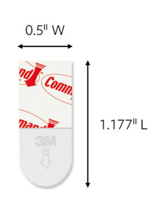 Tiras Adhesivas Refill Mini Command Blancas - 12 Unidades 2