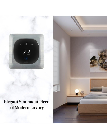 Placa de Pared Cuadrada Adorna One Silver Sheen para Ecobee