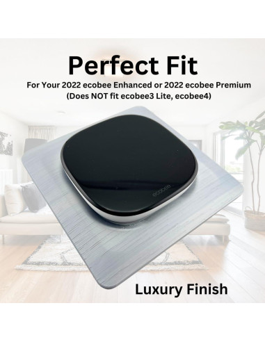 Placa de Pared Cuadrada Adorna One Silver Sheen para Ecobee