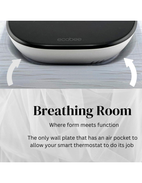 Placa de Pared Cuadrada Adorna One Silver Sheen para Ecobee