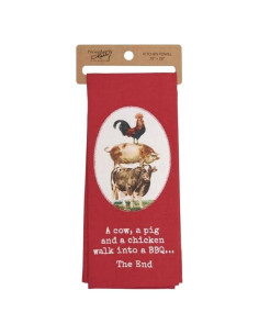 Toalla de Cocina Primitives by Kathy - Algodón Rojo 71x45cm