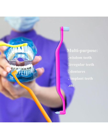 Cepillo de Dientes Ortodóntico FRUTA 4 Piezas Cabeza Pequeña