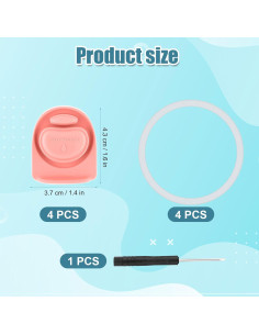 4 Tapones y 4 Anillos de Sello BOXOB para Owala 16-40oz 2