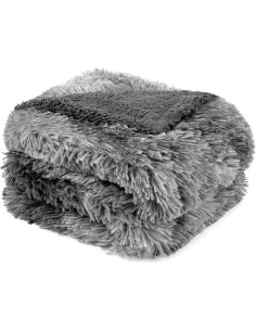 Manta de Peluche Pavilia Tie-Dye Gris 127x152 cm Sherpa 2