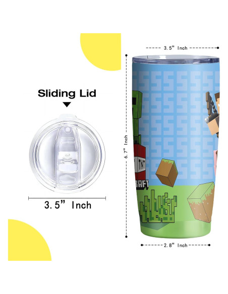 Vaso de Acero Inoxidable 20 Oz Stylonem Aislado con Popote