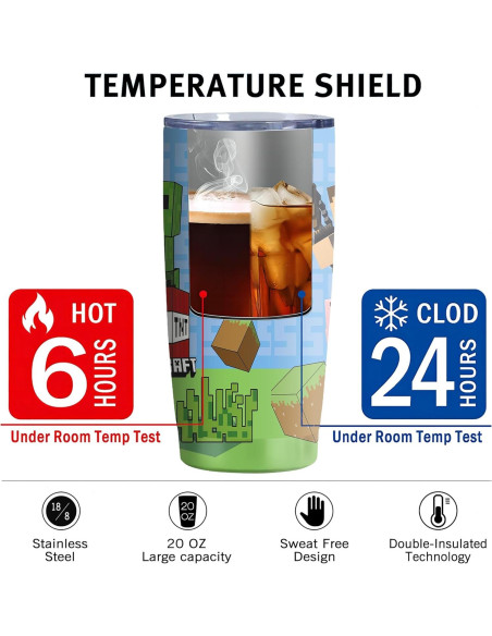 Vaso de Acero Inoxidable 20 Oz Stylonem Aislado con Popote