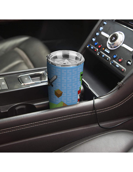 Vaso de Acero Inoxidable 20 Oz Stylonem Aislado con Popote