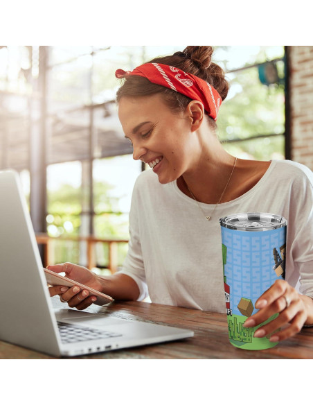 Vaso de Acero Inoxidable 20 Oz Stylonem Aislado con Popote