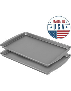 Set de 2 Bandejas para Galletas Antiadherentes Ovenstuff 38.6x25.9 cm 2