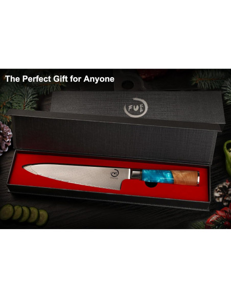 Cuchillo de Chef 20.3 cm Fukep Damasco VG10 Acero Alto Carbono