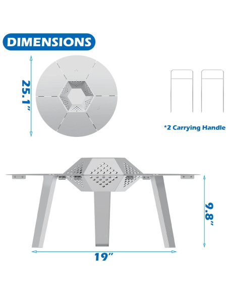 Deflector de Calor Outspark para Solo Stove Bonfire 19.5"