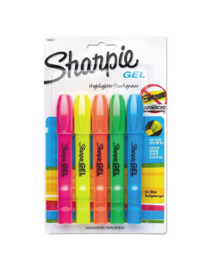 Marcadores Fluorescentes Sharpie Gel Punta Bullet Paquete 5 Colores