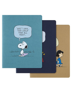 Conjunto de 3 Cuadernos Cahier Moleskine Peanuts XL Rayados