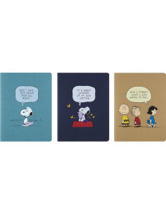 Conjunto de 3 Cuadernos Cahier Moleskine Peanuts XL Rayados 2