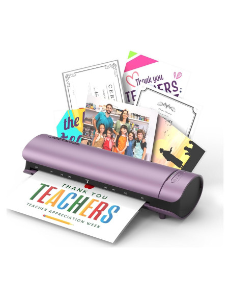 Laminadora Qfun A3 Térmica y Fría 13" 60s Calentamiento Púrpura