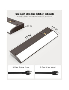 Luz LED 30 cm TheDeco Marrón para Gabinete 3CCT CRI94 2