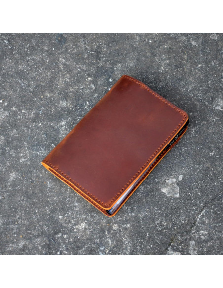 Cubierta de cuero YIYUS para cuadernos 10.16x15.24 cm marrón