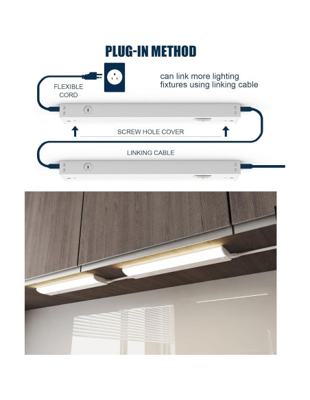 Luz LED 30 cm TheDeco Marrón para Gabinete 3CCT CRI94
