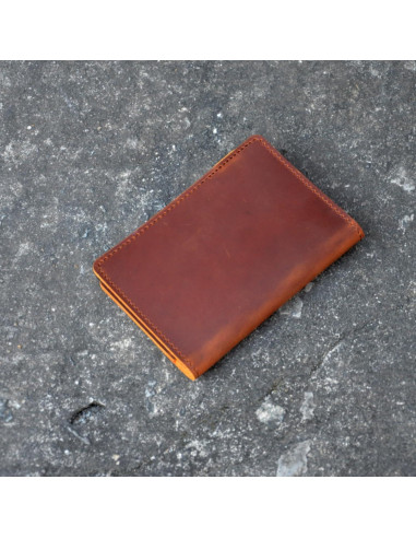 Cubierta de cuero YIYUS para cuadernos 10.16x15.24 cm marrón